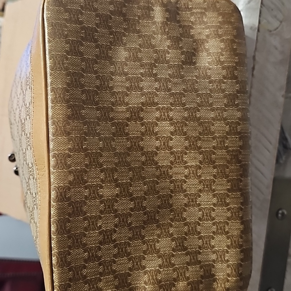 Celine Monogram Macadam Drawstring Bucket Hobo Ba… - image 5